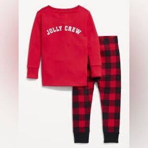 **SOLD** NWT Old Navy red unisex baby & toddler Christmas PJ, sizes: 18-24m & 3T